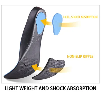 Butas Pėdos Arka Parama Vidpadžiai Orthotic Aukštis 3cm Aukštos Kokybės 3D Premium Patogiai, Pliušinis Audinys Ortopedinių Vidpadžių Pėdos Padas