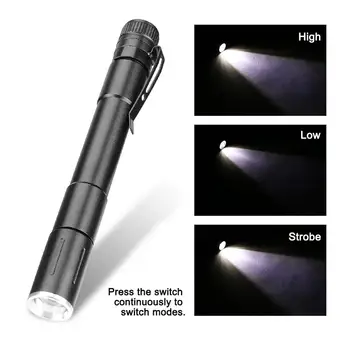 XPE LED Žibintuvėlis 3 Rūšių Fakelas Medicinos Penlight 2*AAA Baterijos Darbo Inspekcijos Šviesos Nešiojamų Žibintų Linternas LED Šviesos