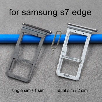 Samsung Galaxy S7 Krašto G935 G935F G935FD G935A Originalus Telefonas Būsto Nauja SIM Kortelė, Adapteris Ir Micro SD Kortelės lizdas Turėtojas
