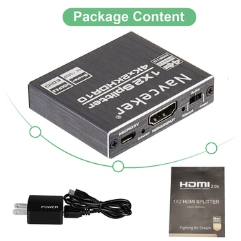 ProAV 4K UHD HDMI Splitter 2.0 1x2 2.0 HDMI Splitter HDCP 2.2 HDR Splitter HDMI 2.0 4K kaip hdmi2.0 Splitter 