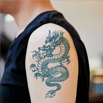 Kinijos Drakonas Netikrą tatuiruotę Vandens Perdavimo Vandeniui Laikinai Lipdukas Moterų ir Vyrų Grožio seksualus Body Art Cool Stuff Rankos Menas