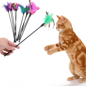 5vnt/Daug 41/63cm Katė Kibinimas Žaislas Turkija Interaktyvus Plunksnų Stick Žaislai Cat Kitten Vielos Chaser Juokingas Naminių Kačių Mokymo Priemonės