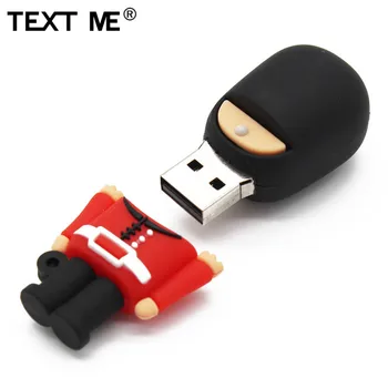 TEKSTAS MAN animacinių filmų kūrybos Royal guard modelis usb 2.0 4GB 8GB 16GB 32GB 64GB pen drive USB 