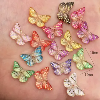 Gana 40pcs Dervos Spalvinga Crystal Butterfly Butas Atgal kalnų krištolas užrašų knygelė 