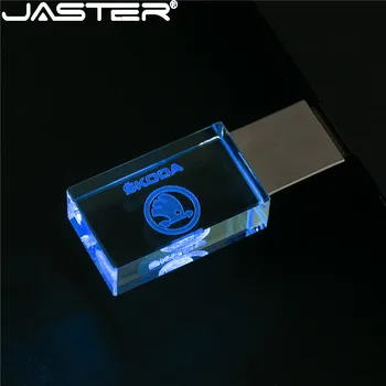 JASTER USB flash drive, usb2.0 skoda kristalų metalo pendrive 4GB 8GB 16GB 32GB 64GB 128 GB atmintinę 