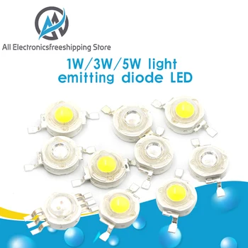 100vnt High power LED chip cree led lemputė karoliukai 1W led lemputė karoliukai 3W led5W led balta raudona žalia mėlyna geltona visą spalvų lemputė karoliukai