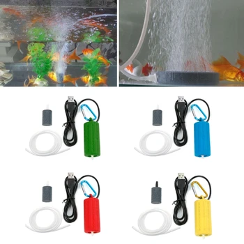 Nešiojamų Mini USB Akvariumo Žuvų Bakas Deguonies Oro Siurblys Išjungti elektros Energijos taupymo Kompresorius H7ED