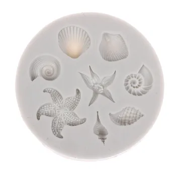 5 Stilių Jūrų Organizmų Serijos Silikono Tortas Dekoravimo Formų 3D Undinėlės Uodega, Minkštas Keksas Pelėsių 