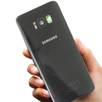ORIGINALUS Galinio Stiklo SAMSUNG Galaxy S8 G950 G950F Ekranas S8 Plius G955 G955F Baterijos Dangtelis Galinių Durų Būsto su Fotoaparato Objektyvą