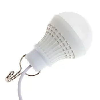 5W 10 LED Energijos Taupymo USB Lemputė Šviesos Kempingas Namo Naktį Lempos Kablys Jungiklis
