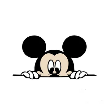 Juokingas ir mielas animacinių filmų personažus, lipdukai Mickey automobilių Minnie automobilių lipdukai išgalvotas stiliaus lipdukai dekoratyviniai automobilių 14cm*8cm
