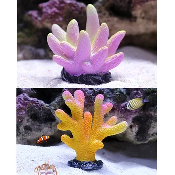 Naujas Mielas Dirbtinės Dervos Akvariumas Mini Koralų Amatų, Apdailos Žuvų Bakas Įvairių spalvų Dekoratyviniais Ornamentais Akmens, Koralų, jūrų Žvaigždė