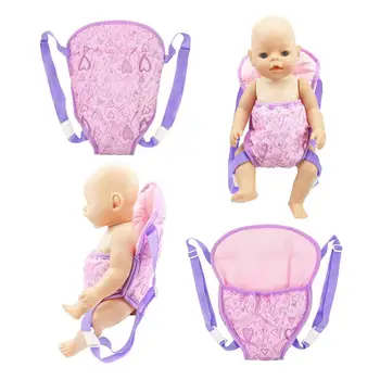 2019 Naujas 18IN Baby Doll Carrier Kuprinė Žaislas Pečių Maišą Lėlės Priedai Baby Doll Naujagimių Rankų darbo Bamblys Lėlės