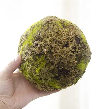 1 Krepšys, dirbtinės žaliosios samanos kamuolys netikrą akmenį modeliavimas augalai 