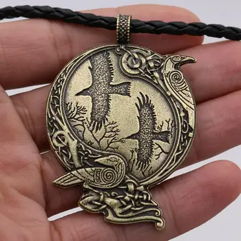 Odin Varnas Amuletas Varna Talismanas Wicca Paukščių Papuošalai Viking Karoliai Dropshipping Valentino Diena Dovana