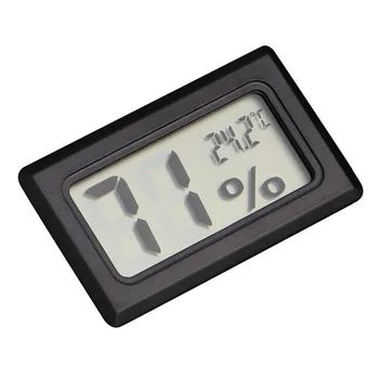 Mini Black Skaitmeninis LCD Temperatūra oro Drėgmė Patalpose Kambario Drėgmės Matuoklis Termometras su Drėgmėmačiu Temperatūros Jutiklis oro Drėgnumas