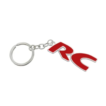 3D Metalo Automobilio Pultelio RC Logotipas Ženklelis KeyChain paketų prižiūrėtojų raktinę Key Chain už PEUGEOT 207 RC SPORTO GT 308 306 206 208 Automobilio Stiliaus