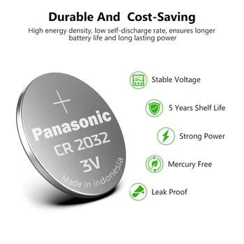 Panasonic Originalus cr2032 3V Ličio Baterija Žiūrėti Elektros Žaislas, Nuotolinio Valdymo Mygtuką, Ląstelių Monetos Baterija CR 2032 DL2032