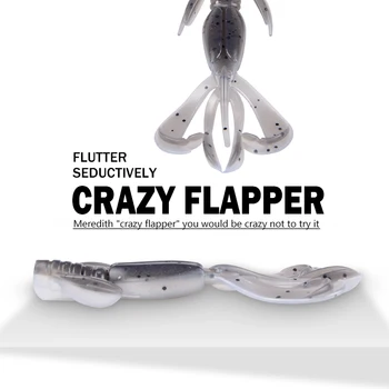 MEREDITH Žvejybos Masalas Crazy Flapper 90mm/6.1 g 10pc/Daug Craws Minkštas Jaukų, Žvejybos Minkštas Masalas Krevečių Ešerys Masalą Peche Pavara