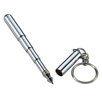 Mini Metalo, Raktų Žiedas, Nerūdijančio Plieno Teleskopinis Pen paketų prižiūrėtojų raktinę strėlės ilginimas Pen Tool
