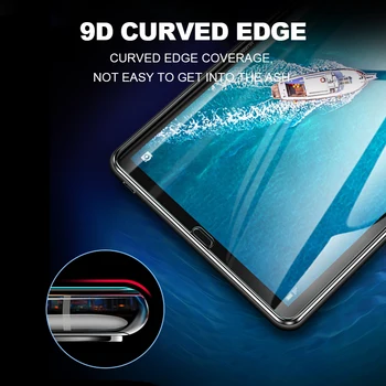 9D Lenkta Kraštas Grūdintas Stiklas Huawei MediaPad M5 lite Pro M6 10.8 8.4 M3 Lite 10.1 8 Screen Protector For MediaPad T3 T5 10