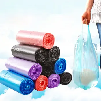 Vanzlife Virtuvės Vienkartiniai maišeliai balionėlis mažas plastikiniai maišeliai namus nešiojamų šiukšlių, tualeto valymo vystyklų šalinti didelis krepšys