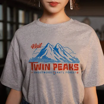 Twin Peaks Gary T Marškinėliai Moterims 2019 Naujas Vasaros Harajuku trumpomis Rankovėmis Marškinėlius Plius Dydis O-kaklo Ponios Marškinėliai Streetwear Moteris Viršuje