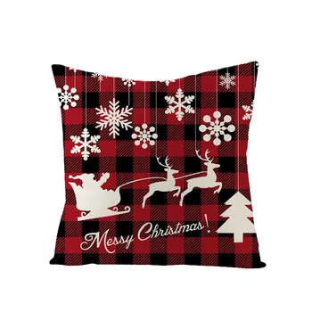 Kalėdų pagalvėlė padengti 45*45 Užvalkalas sofos pagalvėlių Pagalvių užvalkalai Medvilniniai Skalbiniai pagalvių užvalkalus Namų Dekoro 0262