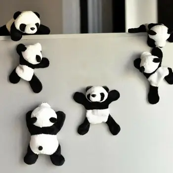 Mielas Minkštas Pliušinis Panda Šaldytuvas Magnetas Šaldytuvas Lipdukas Namų Dekoro Suvenyrų Vaikams CuteWooden Animacinių Filmų Lipdukai Ant Šaldytuvo