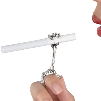 Rūkymas Piršto Žiedą Derliaus Cigarečių Metalo Rankos Laikiklis, Skirtas Moterims, Vyrams, Plonas Cigaretes Piršto Įrašą Rūkymo Reikmenys