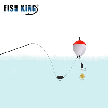 ŽUVŲ KARALIUS bobber žvejybos plaukti Sumaišykite Dydžio putų float tube boias de esca žvejybos light stick flotador bobber žvejybos